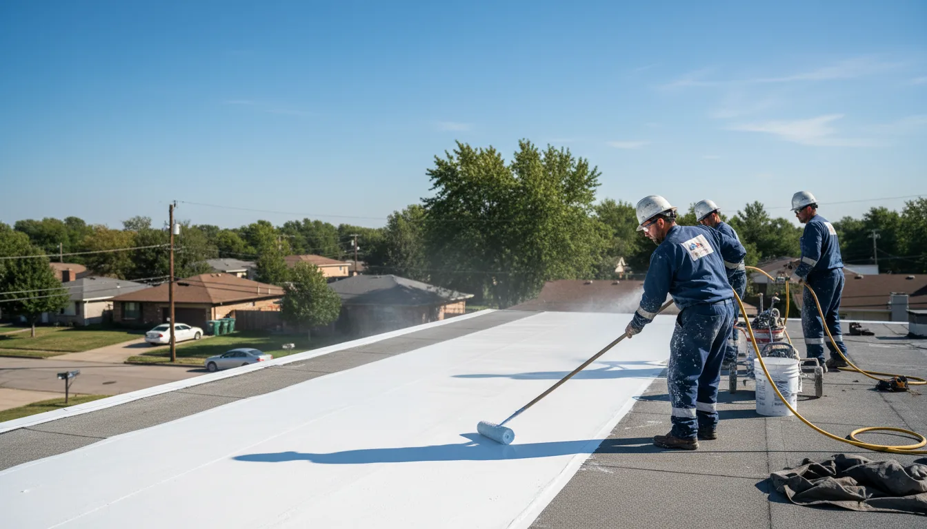 Commercial roof coating in Thompson, PA near me